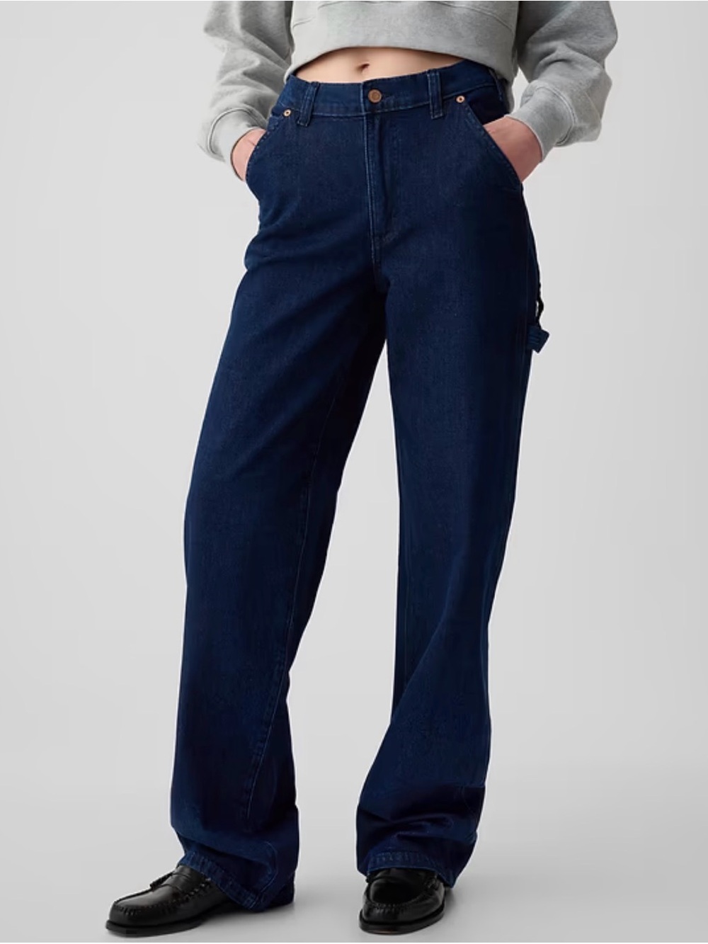 GAP Mid Rise ‘90s Loose Carpenter Jeans - 29L / 8L Dark Indigo